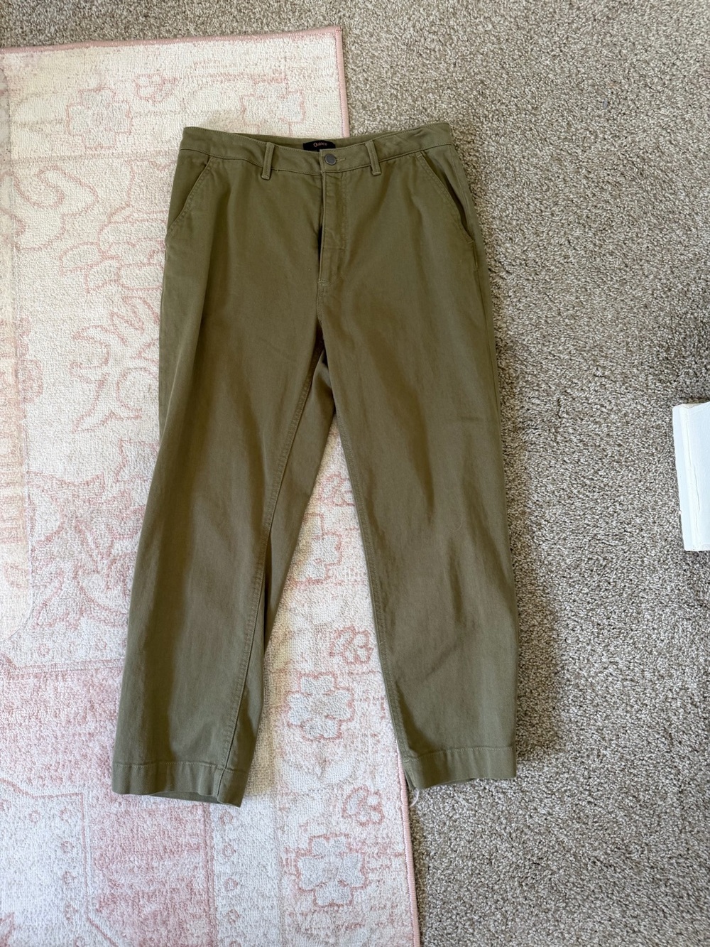 Quince Olive Straight Leg Chinos